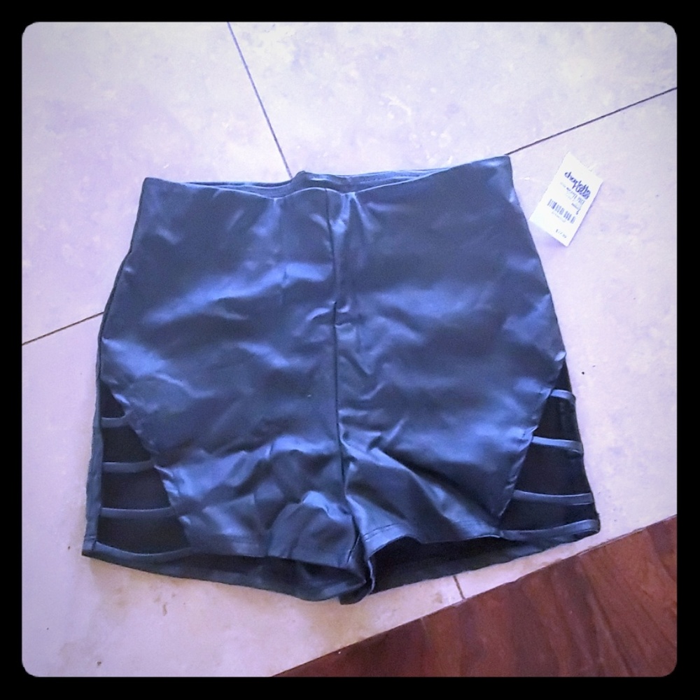 Pleather booty shorts